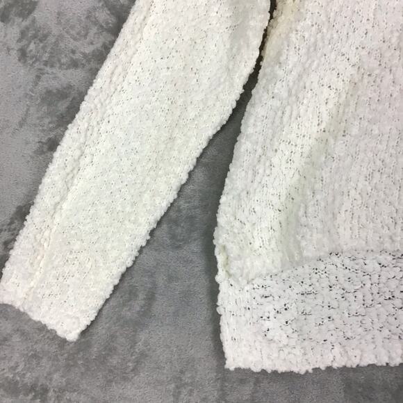Bobeau Sweater Women's Size Large Off White Popcorn Kit Cowl Neck Long-Sleeve - Picture 10 of 16